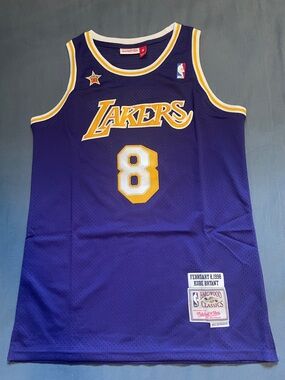 Kobe Bryant Mitchell & Ness Lakers Purple and Gold #8 Hardwood Classics Jersey